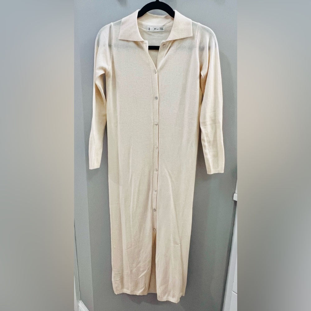 Mango button down sweater dress. NWOT